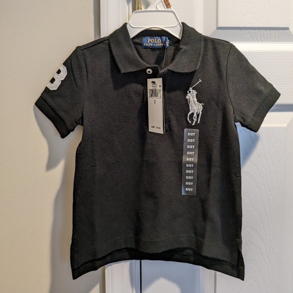 NWT Ralph Lauren Polo Big Pony Black Shirt 2T - Picture 2 of 6